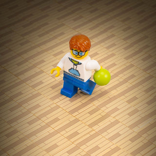 Hardwood Flooring (Light) / Basketball Court 2x2 Tile made using LEGO parts -B3 Customs Custom Parts B3 Customs