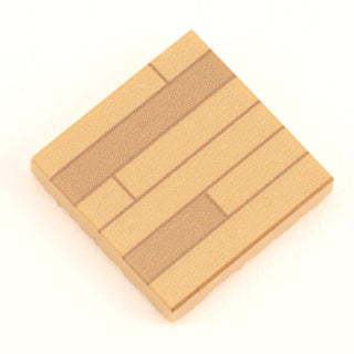 Hardwood Flooring (Light) / Basketball Court 2x2 Tile made using LEGO parts -B3 Customs Custom Parts B3 Customs