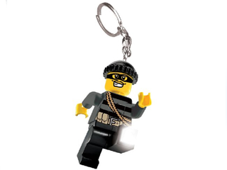 LED Key Light Police Crook, LGL-KE33 - LEGO® Key Chain