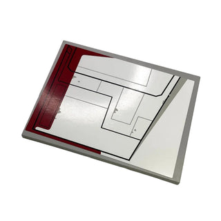 Slope 10 6x8 with Republic Gunship Pattern Model Left Side (Sticker), Part# 4515pb054L
