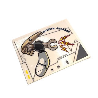 Slope 10 6x8 with Republic Dropship Battle Droid Head Pattern Right (Sticker), Part# 4515pb040R
