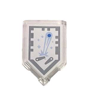 Tile, Modified 2 x 3 Pentagonal with Nexo Power Shield Pattern - Pinball Magician, Part# 22385pb079