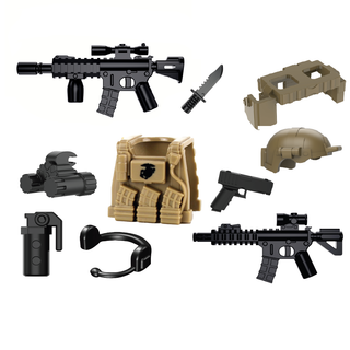 Marine Tactical Gear Pack Custom Minifigure Toy Accessories Custom Weapon Battle Brick