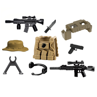 Marine Sniper Tactical Gear Pack Custom Minifigure Toy Accessories Custom Weapon Battle Brick