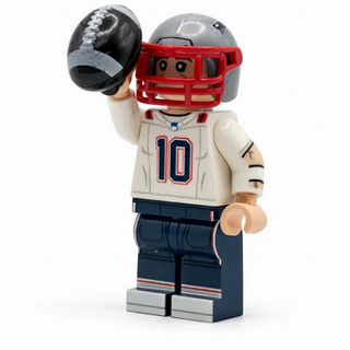 #10 QB Patriots Football Player Minifig B3 Custom Minifigure B3 Customs