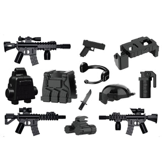 Navy Seal Tactical Gear Pack Custom Minifigure Toy Accessories Custom Weapon Battle Brick