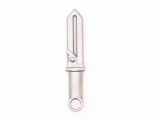 Custom Vibro Dagger For LEGO Minifigures. Custom, Accessory BigKidBrix Metallic Silver