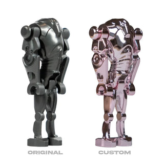 Custom Chrome Pink Super Battle Droid, MandR27 Custom minifigure MandRproductions