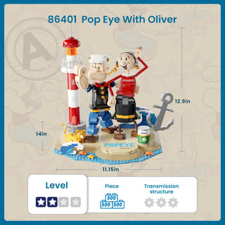 Pantasy x Popeye With Olive, 86401 Building Kit Pantasy®