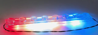 1x8 LED Light Up Plate, DIY System, Reconnectable, LB1x8-LA Custom Parts United Brick Co®