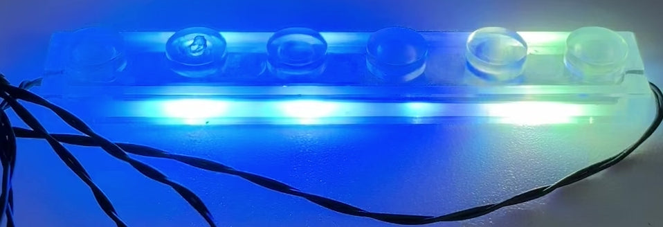 1x6 LED Light Up Plate, DIY System, Reconnectable, LB1x6-LA Custom Parts United Brick Co®