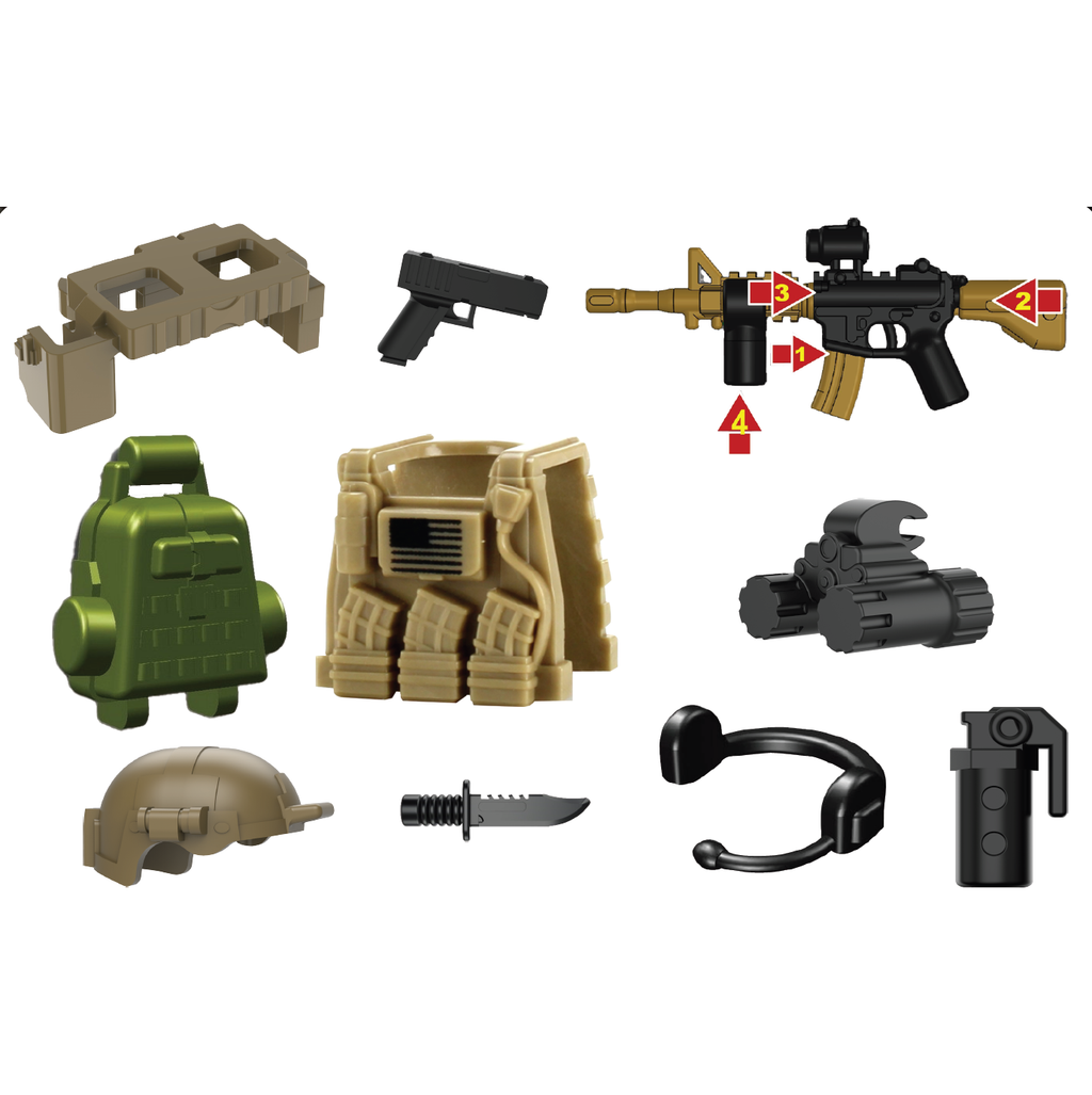 Army Ranger Tactical Gear Pack Custom Minifigure Toy Accessories ...