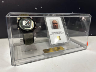 Sam Snow's (Ronda Rousey) Watch and U.S. Embassy ID, from Mile 22 Movie Prop Atlanta Brick Co   