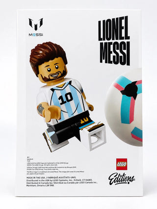 Lionel Messi Sports Poster Vertical White/Black/Blue, 6643870 - LEGO® Editions Gear