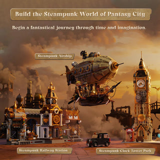 Pantasy Steampunk Series - Clock Tower Park, 85008 Building Kit Pantasy®