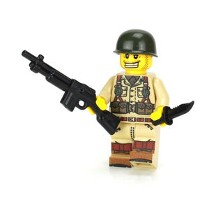 WW2 Single U.S. Army Soldier BAR Gunner Minifigure, BB98 Minifigure LEGO®