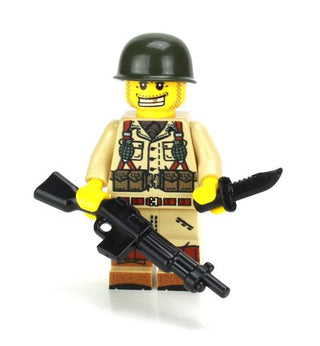WW2 Single U.S. Army Soldier BAR Gunner Minifigure, BB98 Minifigure LEGO®