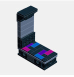 Modular Arcade Custom Building Sets (Chris McVeigh) Building Kit LEGO® Modular Arcade Wall Unit 4x8