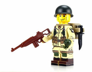 WWII U.S. Army 101st Airborne Paratrooper Custom Minifigure, BB1