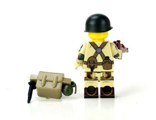 WWII U.S. Army 101st Airborne Paratrooper Custom Minifigure, BB1