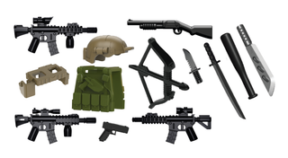Zombie Emergency Tactical Gear Pack Custom Minifigure Toy Accessories Custom Weapon Battle Brick
