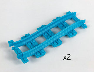 LEGO® Plastic Train Track, Narrow, Ramp, 3 brick elevation, Medium Azure, 2 pieces Part LEGO®   