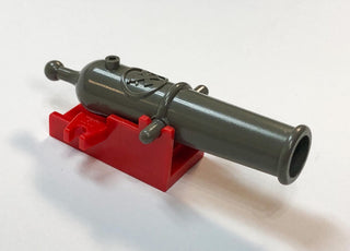 LEGO® Cannon Accessories LEGO® Red Minifigure Weapon Cannon Non Shooting Old Dark Gray 