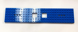 LEGO® Train Base 6 x 28 with 2 Square Cutouts and 3 Round Holes Each End (New Style), Part# 92339 Part LEGO® Blue  