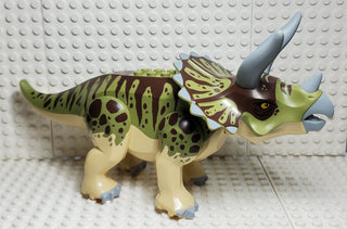 LEGO® Dinosaur Triceratops with Olive Green and Dark Brown Stripes LEGO® Animals LEGO®   