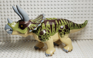 LEGO® Dinosaur Triceratops with Olive Green and Dark Brown Stripes LEGO® Animals LEGO®   