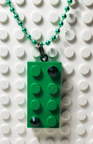 Jeweled Brick Necklace Blings Atlanta Brick Co Green  