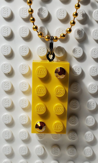 Jeweled Brick Necklace Blings Atlanta Brick Co Yellow  