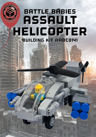Battle Babies Assault Helicopter Building Kit #ABC0141 ABC Building Kit Atlanta Brick Co   