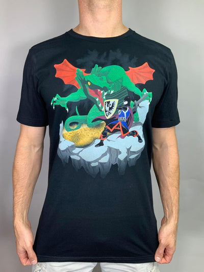 Black Falcon Knight VS The Green Dragon Premium T-shirt