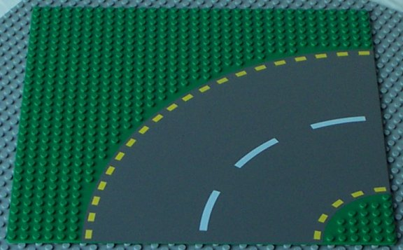 Plaque de base route LEGO baseplate road ref 44343px1 / Set 4111 9373  Roadplates