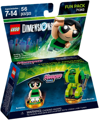 Fun Pack - The Powerpuff Girls (Buttercup and Mega Blast Bot), 71343 Building Kit LEGO®   