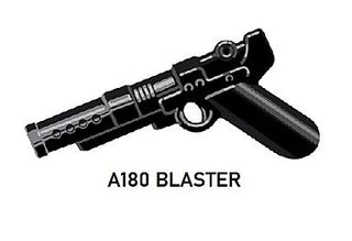 Custom Star Wars A180 Blaster For LEGO Minifigures. Custom, Accessory BigKidBrix Black  