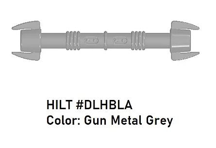 Custom Star Wars Lightsaber Hilt #DLHBLA Model For LEGO Minifigures. Custom, Accessory BigKidBrix Grey  