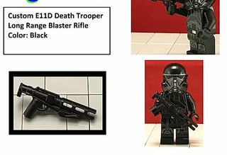 Custom Star Wars E11D Blaster For LEGO Minifigures. Custom, Accessory BigKidBrix   