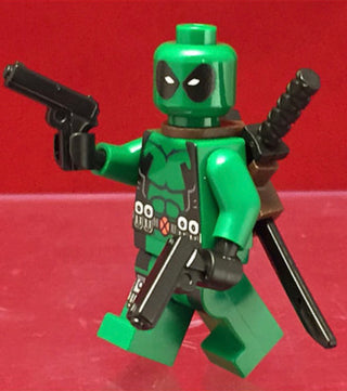 Deadpool Green Outfit Marvel Custom Printed Minifigure Custom minifigure BigKidBrix   