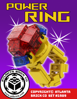 Power Ring Exclusive Building Kit #ABC1989 ABC Building Kit Atlanta Brick Co Red Gem w/ Yellow Band  