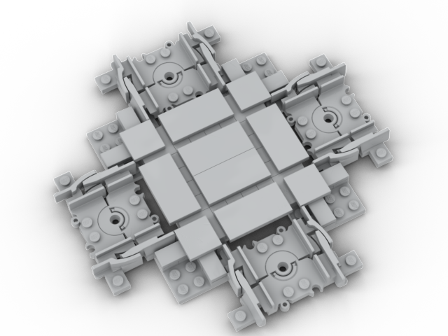 Train Crossover Track Building Kit ABC019 Atlanta Brick Co