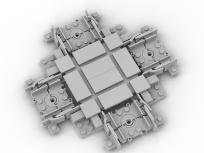 Train Crossover Track Building Kit