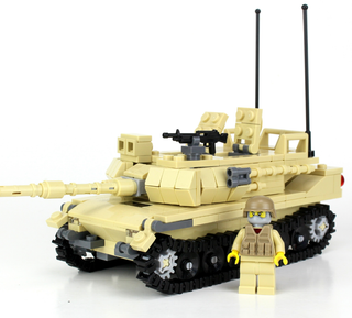 Tan M1 Abrams Main Battle Tank Custom Set Building Kit Battle Brick   