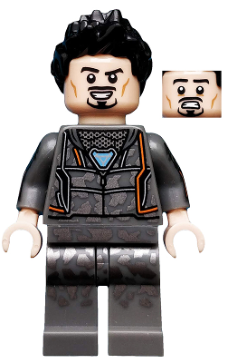 Tony Stark - Hoodie, Silver Camo, col336 Minifigure LEGO®   