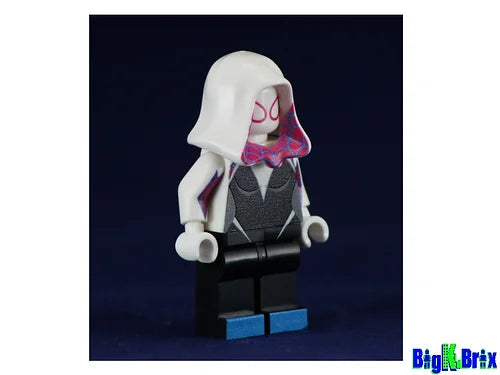 Spider Gwen Marvel Custom Printed on Lego Minifigure United Brick Co