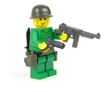US Army Soldier SMG Custom Minifigure Custom minifigure Battle Brick   