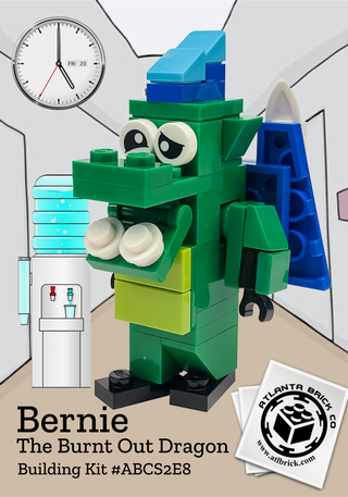 Bernie the Burnt Out Dragon Building Kit #ABCS2E8 ABC Building Kit Atlanta Brick Co   