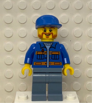 Blue Jacket, Pockets, Orange Stripes, Beard, cty0610 Minifigure LEGO®   