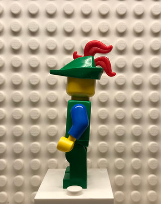 Forestman, Blue, Green Hat, Red 3-Feather Plume, cas133 Minifigure LEGO®   